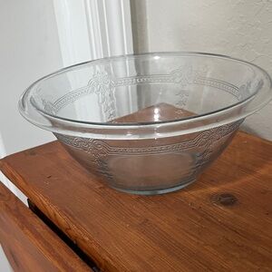 Fire King Blue Sapphire Glass Embossed Serving 🥣